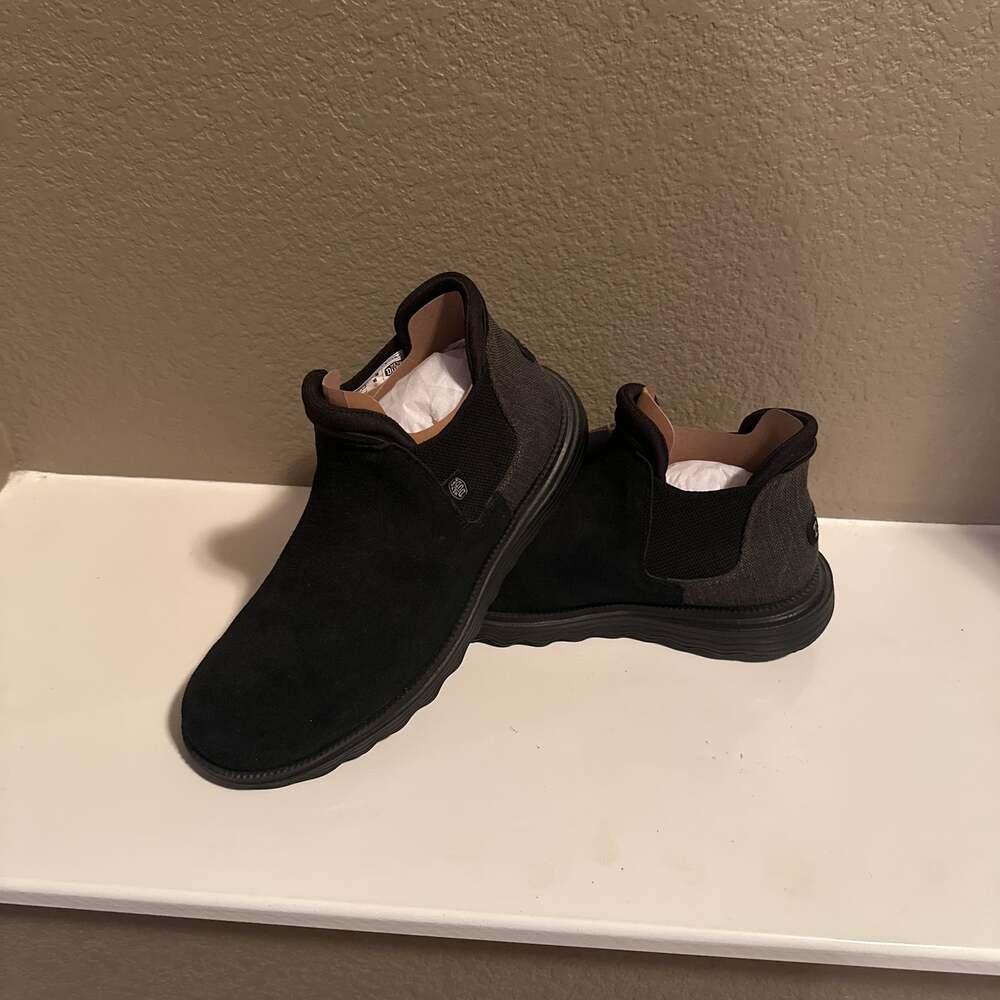 Hey Dude Branson Boot Craft Suede Leather Black Women's Boots